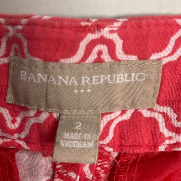 BANANA REPUBLIC Women’s Shorts Peach & White Size 2 - Picture 10 of 11